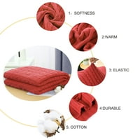 Egyedi olcsó pamutkábel kötött kanapé ágynemű takaró piros 30 40