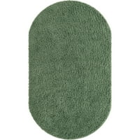 5 '8' átmeneti szilárd zöld ovális bozontos terület dobó szőnyeg