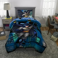 Batman gyerekek ikerágy egy táskában, vigasztalóban és lapokban, kék, Warner Bros