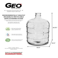 Geo gallon kapacitás üvegvizes palack nyílással