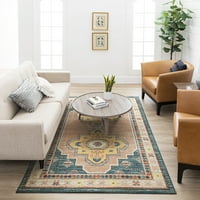 Mohawk Home Maggia Green Area Rug, 6 '9'