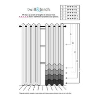 Twill & Birch® Ivory Jillian hímzett puszta grommet panel