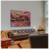 Marmont Hill leopárd és pillangó festmény nyomtatás becsomagolt vászonra