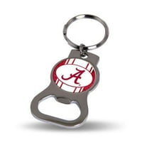 Univ. A RICO Industries Q-GC6416 által készített Alabama Silver-Tone Balack Opener Key Ring