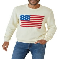 Chaps férfi pamut ikonikus zászló pulóver, akár 4xb-ig