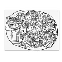 Velence Cats 2 'vászon művészete Oxana Ziaka