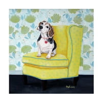 Carol Dillon 'Beagle a sárga' vászon művészete