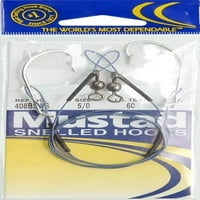 Mustad 408BSWS-Bluefish Rig O ' Shaun méret Pk Horgászat Snelled Hook