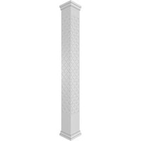 Ekena Millwork 8 W 9'H kézműves klasszikus négyzet alakú nem társított közepes Marrakesh Fretwork oszlop w Prairie Capital &