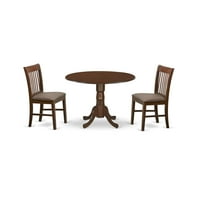 East West bútor Dublin kerek étkezőasztal Norfolk fából készült székekkel
