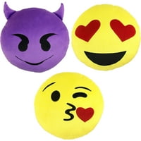 Emoji kifejezések 3 darabos hangulatjelek párnakészlet
