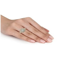 1- Carat T.W. Ragyogó finom ékszerek smaragd vágott gyémánt eljegyzési gyűrű 10 kt sárga aranyban, 6. méret