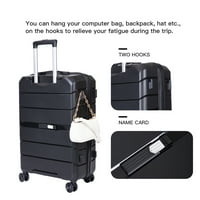 Poggyászkészletek, Travelhouse kemény héjú bőrönd-készlet TSA-zárral, több méretű, kemény oldalú poggyász fonó kerekekkel utazási