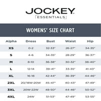 Jockey® Essentials Női pamut nyújtási háromszög karmás, állítható, huzalmentes, alacsony hatású kényelem melltartó, méretek kicsi,