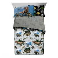 Jurassic World Kids teljes ágy egy zsákban, paplan és ágynemű, szürke, univerzális