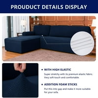 Subrte Stretch 2 darabos texturált rács L alakú szekcionált kanapé