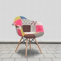 Flash bútorok Alonza sorozat Milan Patchwork szövet szék fa lábakkal