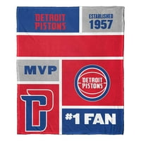 Detroit Pistons NBA colorblock személyre szabott selyem tapintású takaró