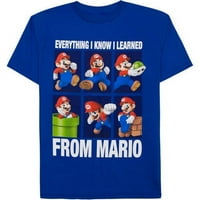 Super Mario Bros Boys 'A Mario rövid ujjú grafikus pólótól tanultam