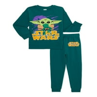 Baby Yoda Boys Halloween pulóver és nadrágkészlet, 2 darab, méret 4-10