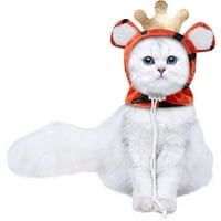Rubik kedvtelésből tartott butik butik Pet Halloween jelmez -kiegészítő tigris kalap kutya vagy macska számára