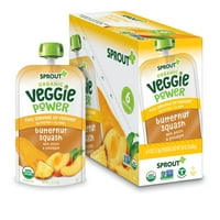 Sprout Veggie Power Organic kisgyermek ételek, butternut squash gyümölcsrel, oz tasak, csomag
