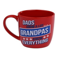 A nagypapa mindent tud, oz étkező csésze, kerámia bögre kávé, tej, tea piros