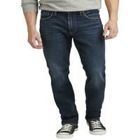 Silver Jeans Co. Men's Machray Classic Fit egyenes láb farmer Big & Tall, derékméret 38-56