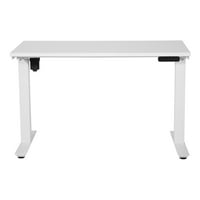 Office Star termékek Prado asztal fehér felülettel és talppal 2 fokozatú első motor állítható magasság